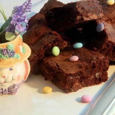 brownies de fudge de prato fundo