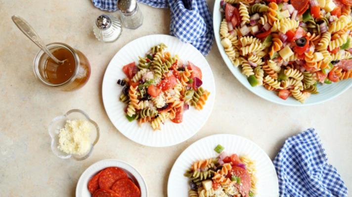 salada de macarrão perfeita: