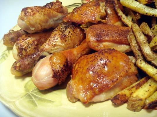 coxas de frango assadas / quartos de perna