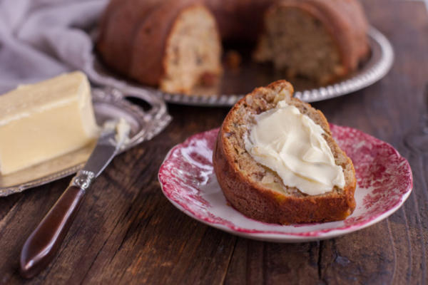 pão de banana de maçã