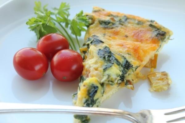 Quiche de acelga suíço crocante