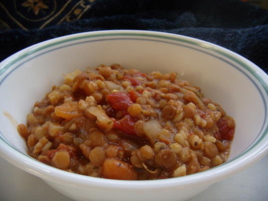 sopa de lentilha e cevada italiana