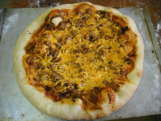 crosta de pizza de sourdough