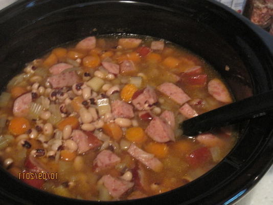 sopa de ervilha picante de olhos pretos