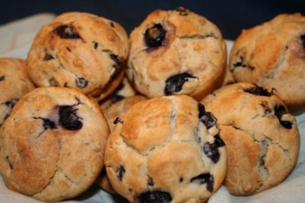 muffins de cream cheese-blueberry