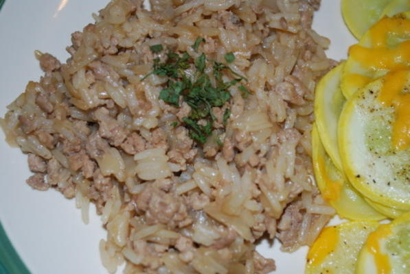 fogão top arroz oriental carne moída