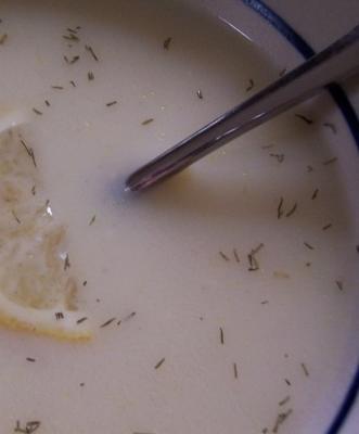 sopa de orzo de frango limão de kittencal