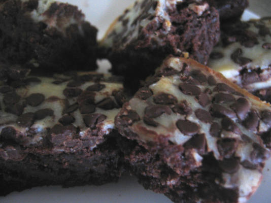 brownies cheesecake de mármore