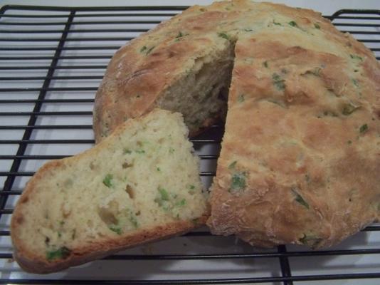 pão rápido de cebola verde