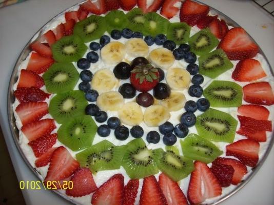 pizza de frutas de flocos de milho