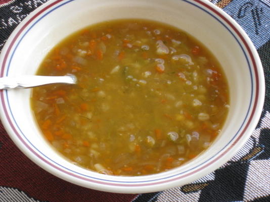 sopa de ervilha e cevada