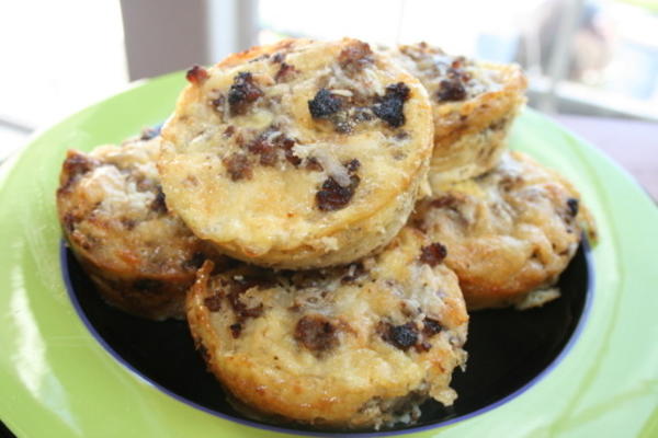 muffins de quiche de café da manhã crustless