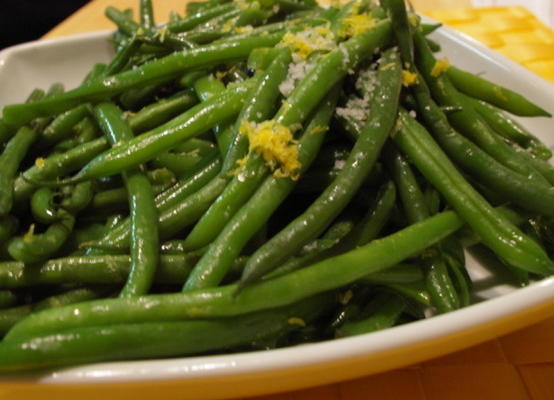 feijão verde com limão e óleo