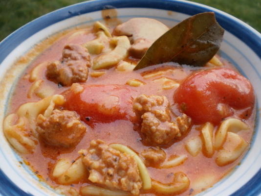 sopa de crockpot de linguiça italiana