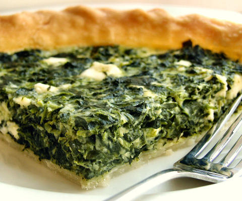 quiche de espinafre grego