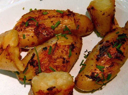 frigideira batatas assadas
