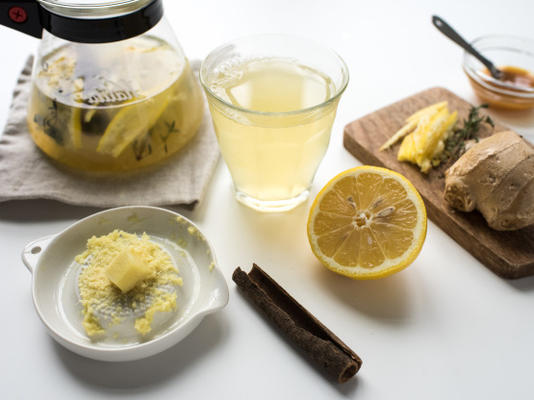 sinta-se melhor gengibre e chá de limão