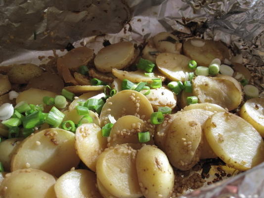 batatas grelhadas com temperos asiáticos