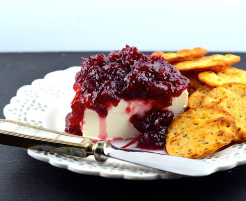 propagação de queijo picante cranberry