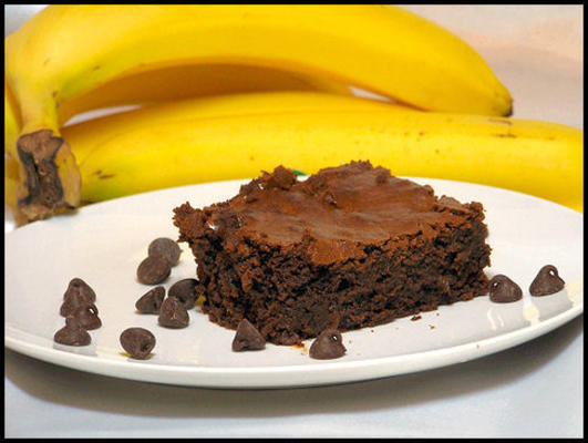 brownies de chocolate com banana