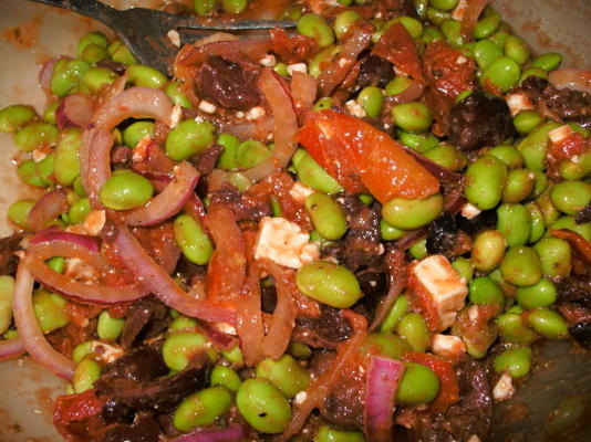 salada mediterrânea edamame