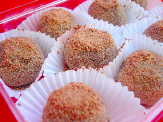 trufas de chocolate com licor