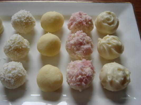 trufas de creme de coco