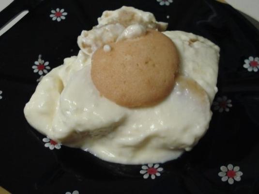 pudim de banana com creme de queijo