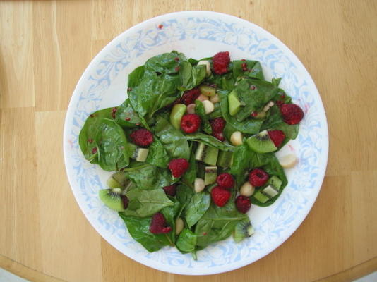 salada de espinafre framboesa esplêndida