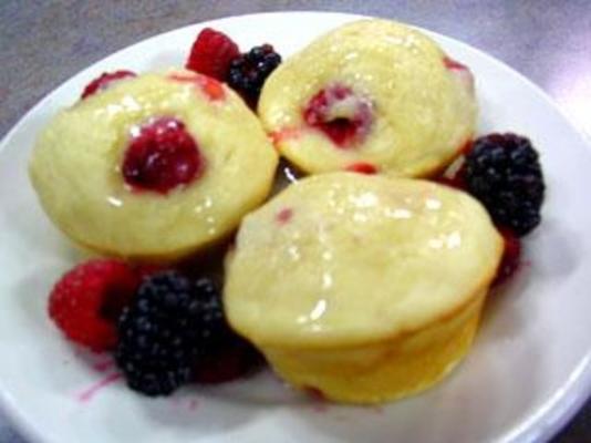 muffins de framboesa limão
