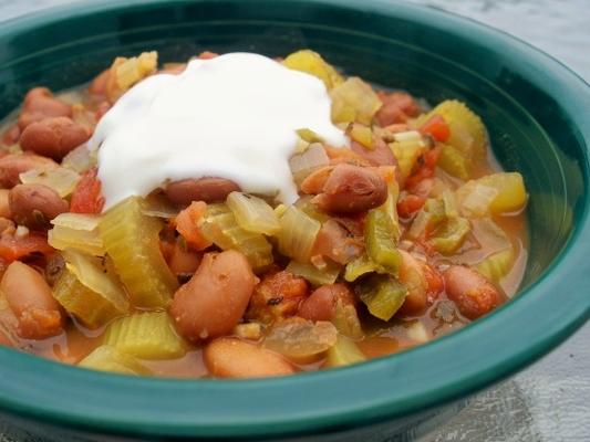 pimentão de feijão pinto de panela de barro picante