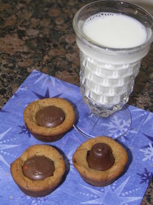 realmente gostoso xícaras de biscoito de chocolate em miniatura