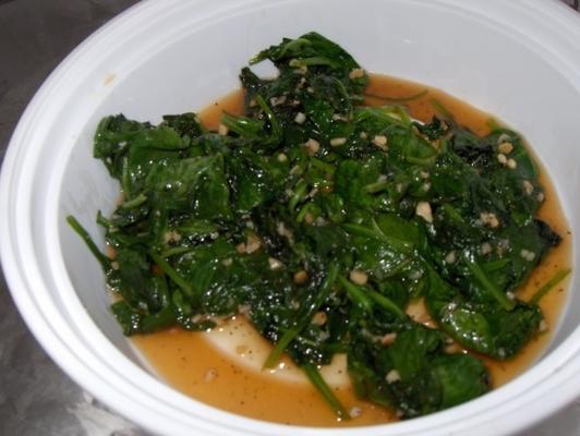 espinafre sauteed de alho