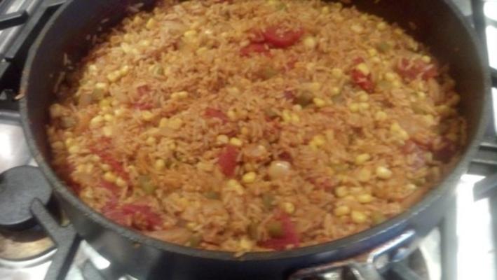arroz espanhol com baixo teor de gordura