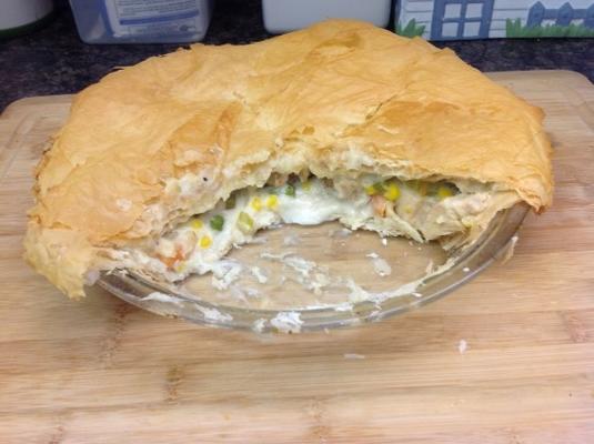 torta de frango phyllo de massa congelada filo