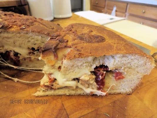 máquina de pão recheado alecrim focaccia