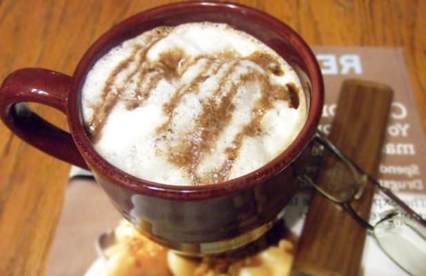 café expresso com chocolate quente