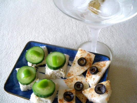 aperitivo fácil sanduíche de pepino