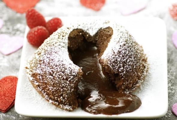 muffins de lava de chocolate