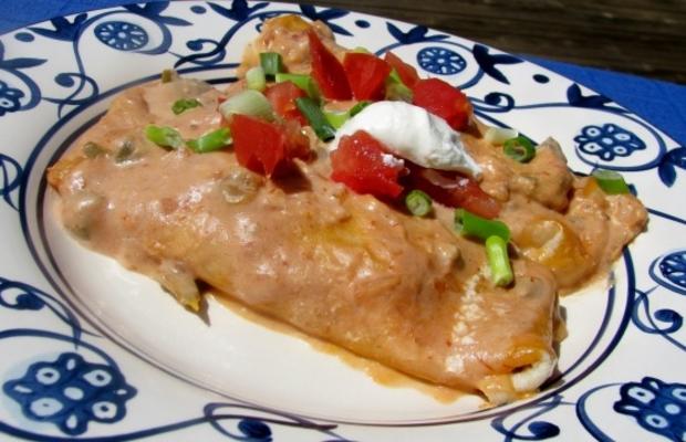 enchiladas fáceis de frango e queijo