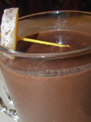 chocolate quente de framboesa
