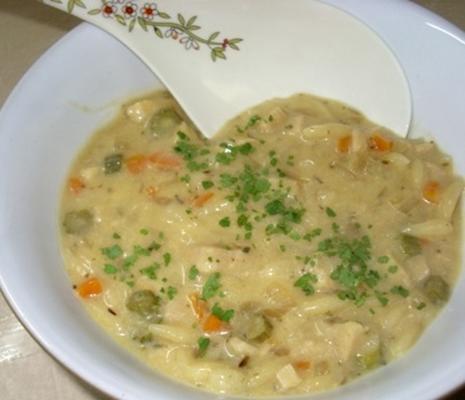 sopa de frango limão com orzo