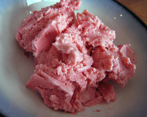 iogurte congelado sem gordura de morango cheesecake