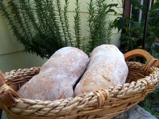 ciabatta com dicas de alecrim / máquina de pão