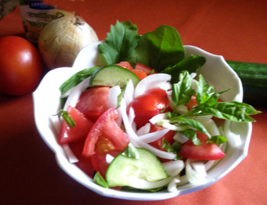salada de tomate e cebola