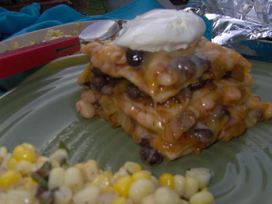 pilha de tortilla de oito camadas