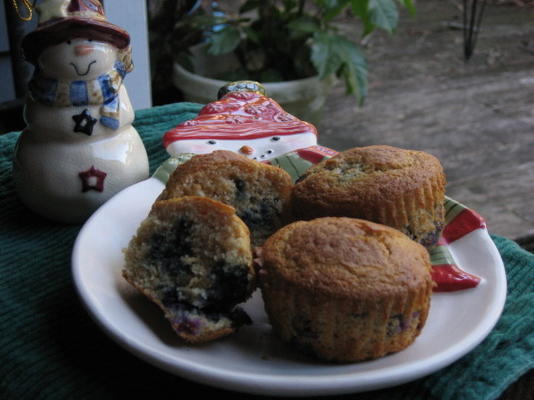 muffins de milho framboesa ou mirtilo