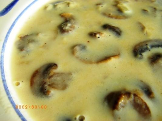 Creme de 10 minutos de sopa de cogumelos