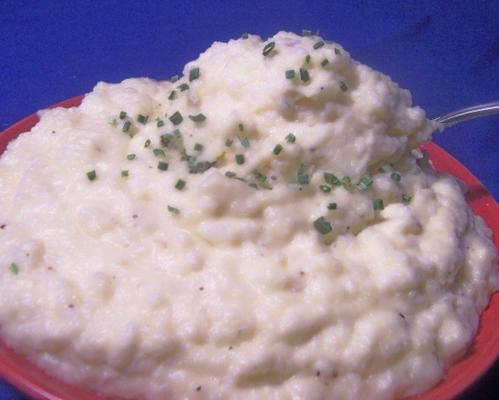 queijo de batata e purê de couve-flor