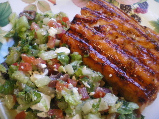 salmão vidrado hoisin ou robalo